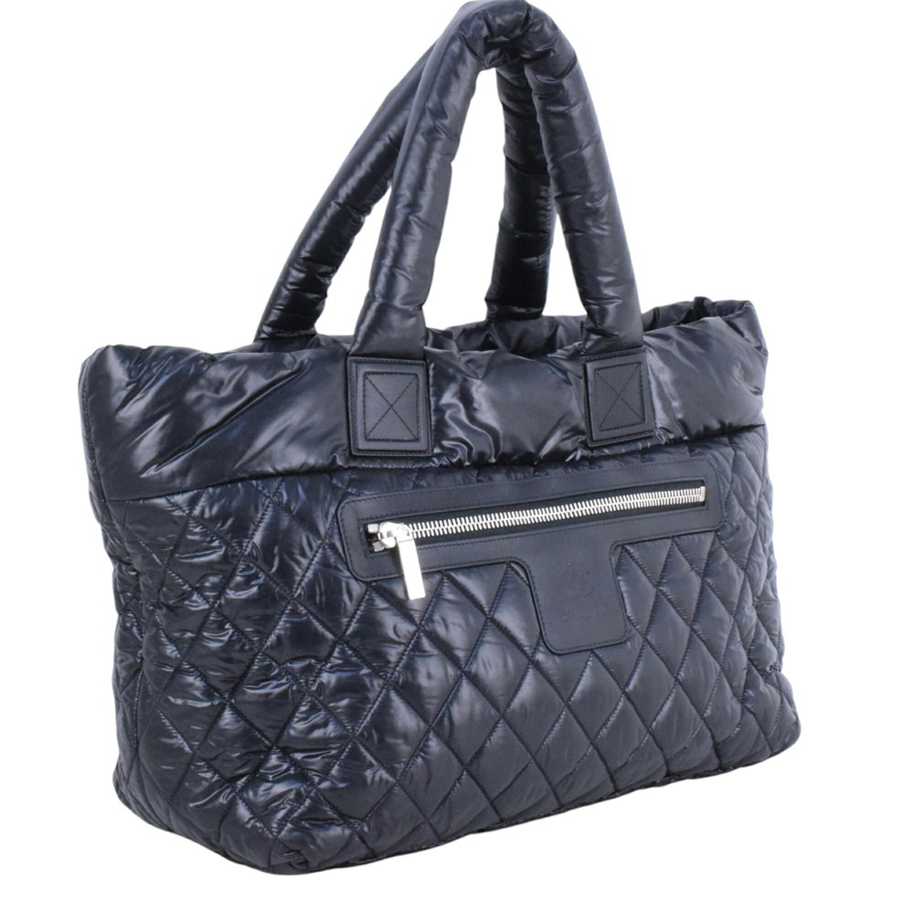 Chanel Coco Tote Black Mark Bag Cocoon Nylon
